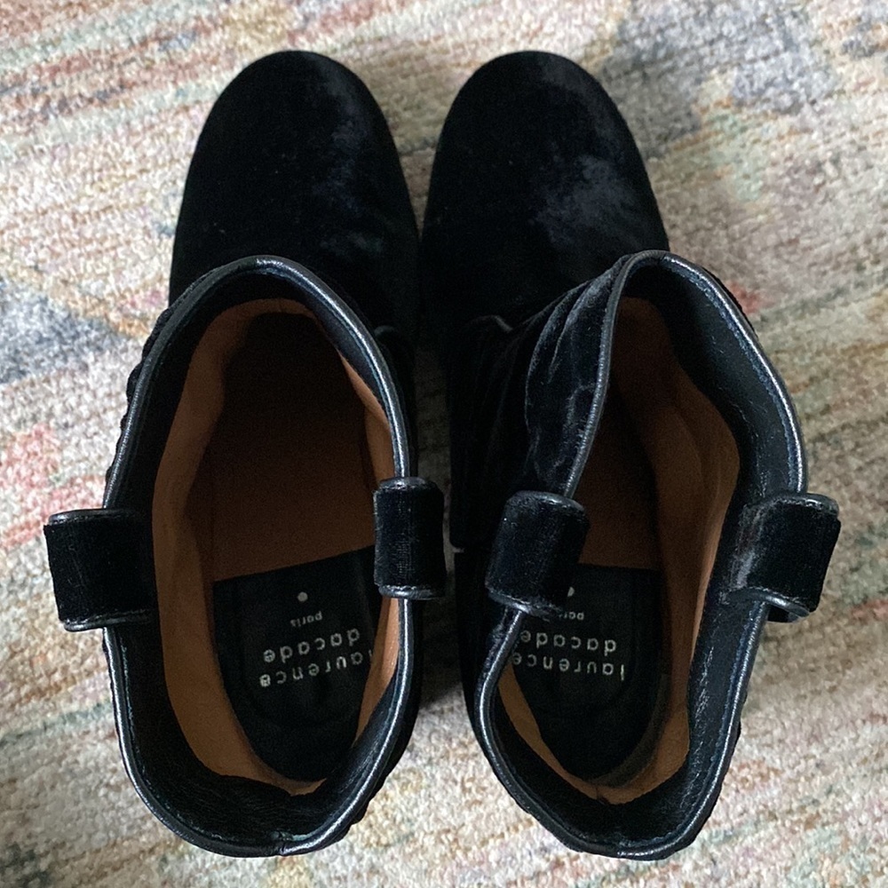 Laurence Dacade Belen Velvet Western Ankle Booties Size 38 - Picture 3 of 11